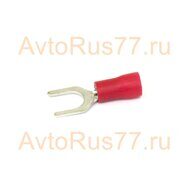 Клемма провода (вилка) 6мм сечение 1.5 кв.мм с изолятором красная